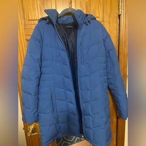 Lands ends light blue puffer jacket.